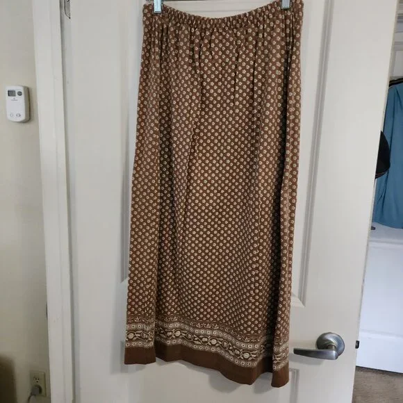 VINTAGE Coldwater Creek "Wrap Style" 36" Lined Skirt Cotton - Picture 5 of 7